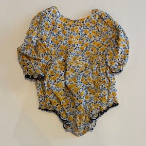 Pink chicken Floral Yellow and Blue 12-18 months One Piece